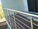 Assoalho de aço inoxidável dos trilhos do tubo da balaustrada da escada do balcão - montado