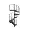 Escadaria espiral pré-fabricada do ferro forjado das construções de aço para residencial