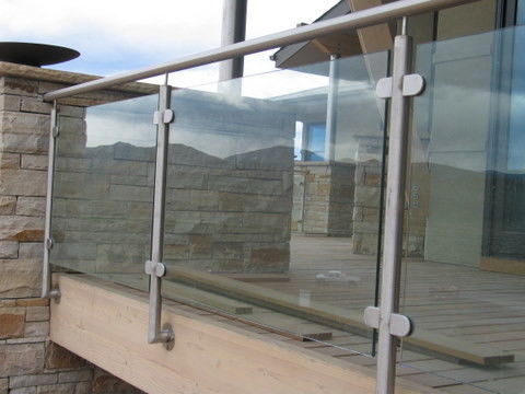 Painéis de vidro opacos do balaústre da balaustrada contemporânea do vidro temperado