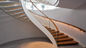 Sistema largo curvado escadaria curvado moderno interno do arco da escadaria do metal