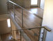 Trilhos de aço inoxidável do cabo do balaústre quadrado para trilhos da plataforma da escada do balcão