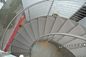 Trilhos curvados escadaria curvados modernos internos da escada do metal de Inox Rod