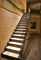 Únicas escadas da madeira maciça da longarina duráveis com etapa de madeira de iluminação conduzida automática