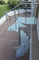 Cor personalizada exterior da escadaria espiral do metal da casa pré-fabricada com os trilhos de aço do balaústre do cargo